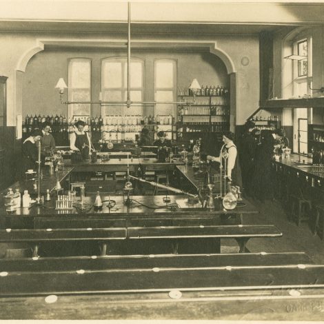 Chemistry lab early 20th century